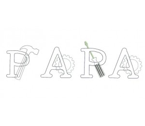 Stickdatei - Papa Werkzeuge